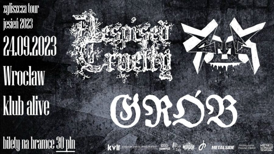 Despised Cruelty, Grób, CUG / zgliszcza tour jesień 2023 / Wrocław – Alive – 24.09.2023